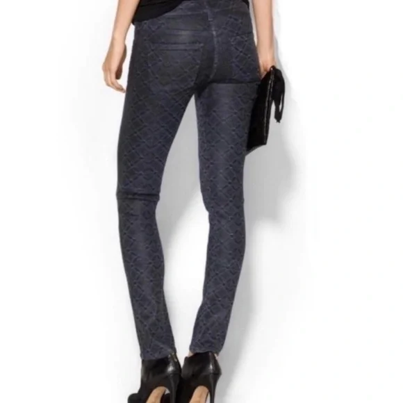 Citizens of Humanity Racer Skinny Jeans Shiny Coated Jacquard Womens Sz 27 - Picture 3 of 10